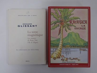 null Lot of two books including: 
- GLISSANT Edouard 
La terre magnétique, les errances...