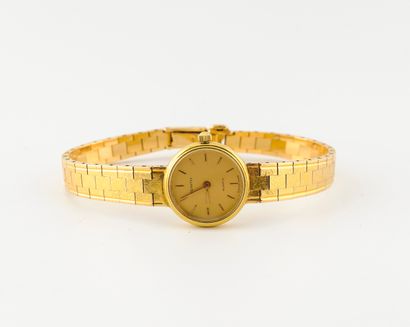 ZENITH Ladies' wristwatch in yellow gold (750).

Round housing. 

Dial with gold...
