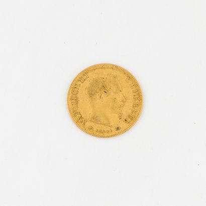 null Pièce de 10 francs or, Napoléon III tête nue, 1860 Paris.

Poids net : 3.2 g....