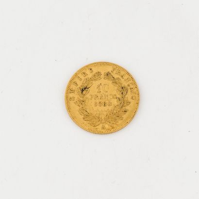 null Pièce de 10 francs or, Napoléon III tête nue, 1860 Paris.

Poids net : 3.2 g....