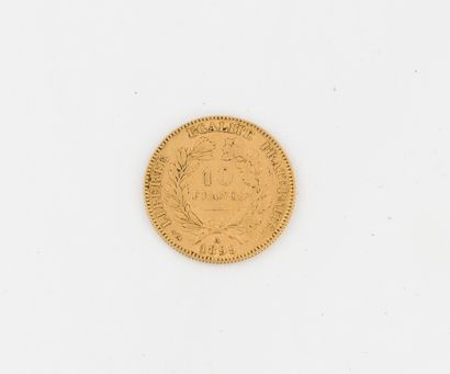 France Gold 10 franc coin, IIIrd Republic, 1899 Paris. 

Net weight : 3.2 g. 

Wear...