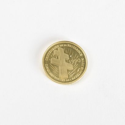 Monnaie de Paris : Médaille en or. 1990. Cinquantième anniversaire de l'Appel du...