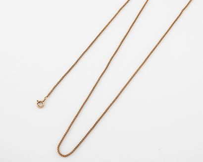 Neck chain in yellow gold (750) with braided...