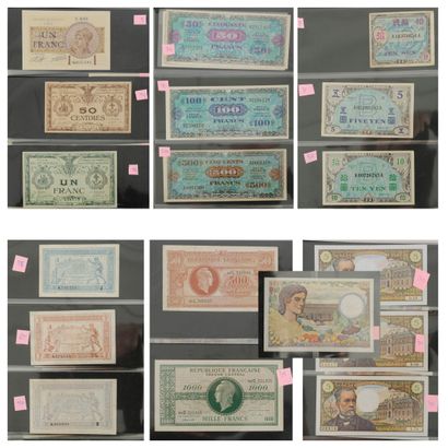 Collection de 41 billets de la fin de la seconde guerre mondiale : - FRANCE LIBÉRATION

1000...