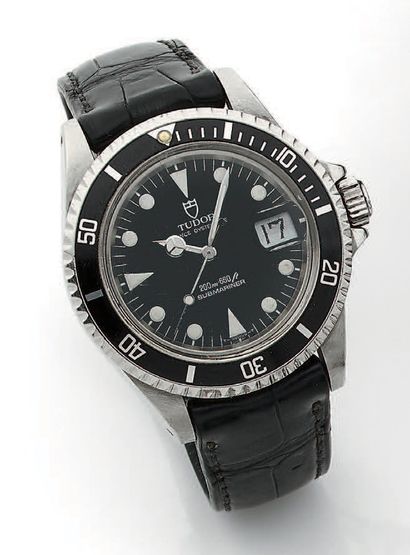 TUDOR, Prince Oysterdate Submariner
Men's stainless steel wristwatch, black dial...