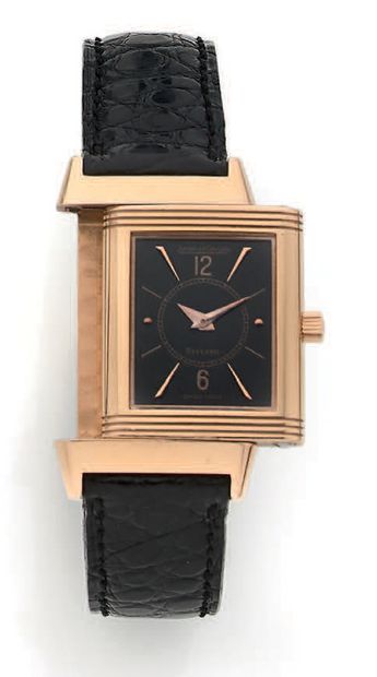 JAEGER LE COULTRE, Reverso
Beautiful ladies' wristwatch.
Rectangular case in rose...