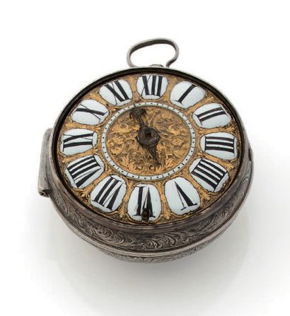 Onion watch Silver case (min. 800) with engraved...