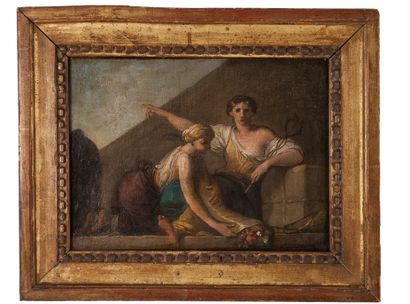Jean-Benoît SUVEE (Bruges 1743-Rome 1807) Le Commerce.
Oil on canvas.
20.4 x 27.3...