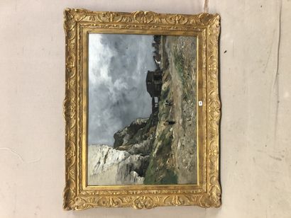 Antoine GUILLEMET (1843-1918) Les falaises du Pollet
Oil on canvas.
Signed lower...