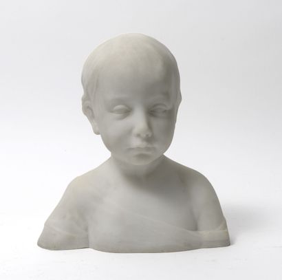 D'après Desiderio da SETTIGNANO (1428-1464) Child in bust.

Sculpture in white marble.

XIX-XXth...