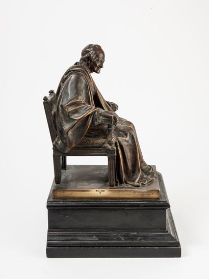 D'après Jean Antoine HOUDON (1741-1828) Voltaire assis dans un fauteuil. 

Epreuve...
