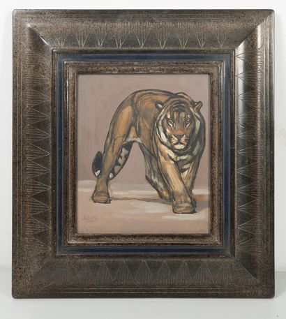Paul JOUVE (1878-1973) 


Walking tiger.



Oil on paper mounted on cardboard.



Signed...
