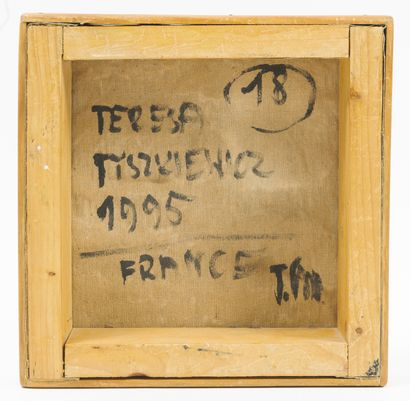 Teresa TYSKIEWICZ (1953-2020) 
Sans titre, 1995.
Technique mixte sur toile.
Signée...