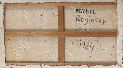 Mikhail ROGINSKY (1931-2004) 
Locomotive, Paris, 1984.
Huile sur toile.
Signée en...