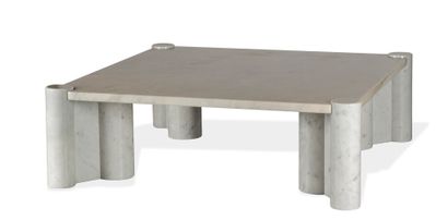 GAE AULENTI (1927-2012) 
Jumbo coffee table.
Model created in 1964.
Legs and top...