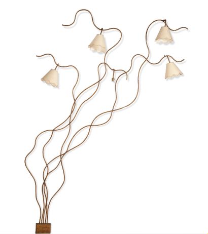 Jean Royère (1902-1981) 
Floor lamp model Liane with five lights, circa 1960.
In...