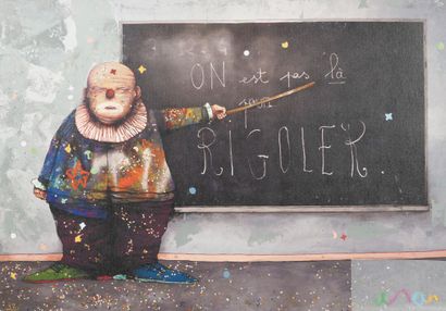 DRAN (1979) 
On est pas là pour rigoler.
Impression numérique et collage de paillettes...