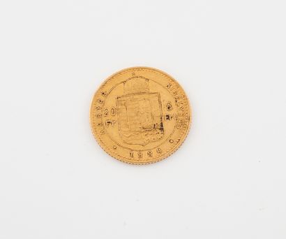 AUTRICHE Pièce de 20 francs / 8 florins, François Joseph Ier, 1884. 

Poids : 6.4...