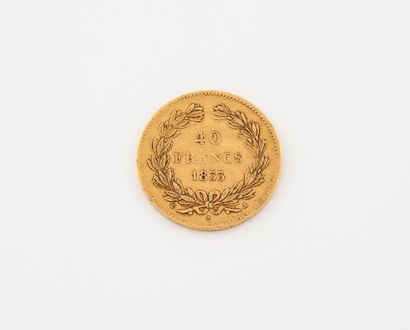 France Pièce de 40 francs or, Louis Philippe Ier. 

1833 Paris. 

Poids : 12.8 g....