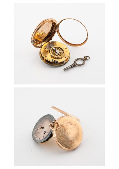 FRANCE, première moitié du XIXème siècle Petite montre de gousset.

Boîtier en or...