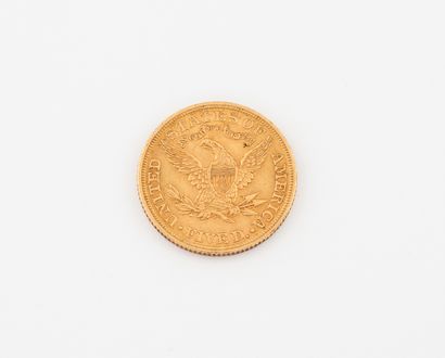 ÉTATS UNIS 5 Dollar gold coin, 1906. 

Weight : 8.3 g. 

Slight wear.