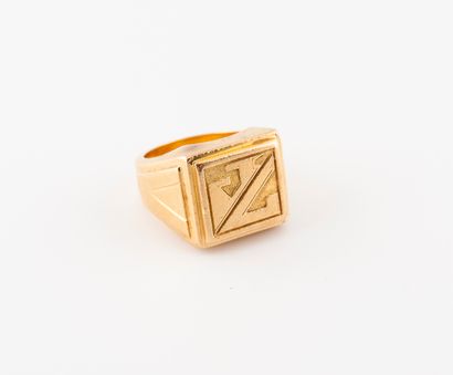 Ring in yellow gold (750) 