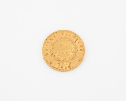France Pièce de 40 francs or, Napoléon I. 

1812 Paris. 

Poids : 12.8 g. 

Rayures,...