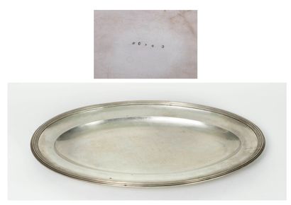 null Large oval silver dish (950), slightly hollow, with the edge underlined by nets.

Goldsmith's...