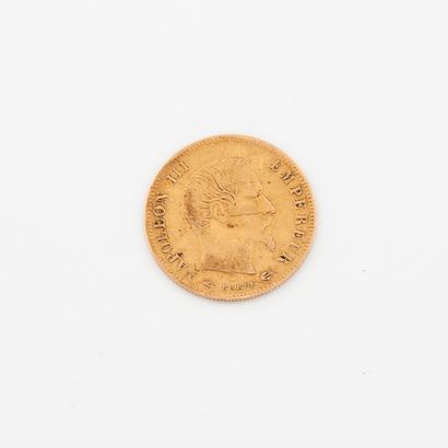 France Coin of 5 francs gold, Napoleon III, Naked head, 1858 Paris. 

Weight : 1.5...
