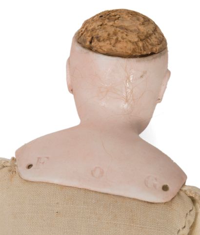 François Gaultier Parisian type fashion doll. 

Fixed porcelain head with collar...