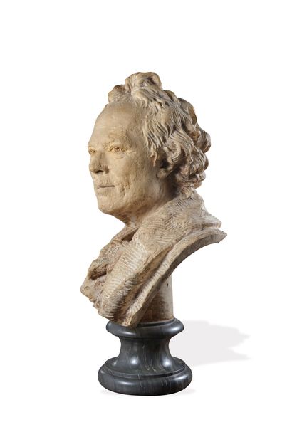 D'APRÈS JEAN-ANTOINE HOUDON (1741-1828) Christoph Willibald Gluck.

Buste en terre...