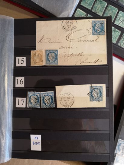FRANCE, Emissions 1849/1900 
Important lot de timbres détachés et sur lettres, ainsi...