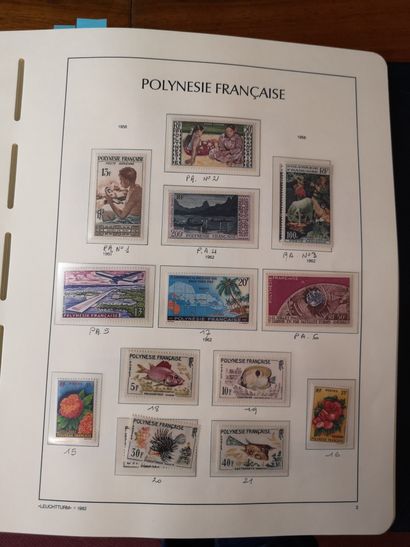 POLYNESIE, Emissions 1950/1998 
Poste, PA, Blocs : Belle collection de timbres neufs,...
