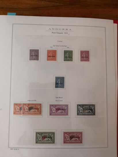 ANDORRE, Emissions 1931/2010 
Collection of mint stamps mainly from series N°1 to...