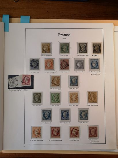FRANCE, Emissions 1849/1900 
Collection de timbres neufs et oblitérés, tous états,...