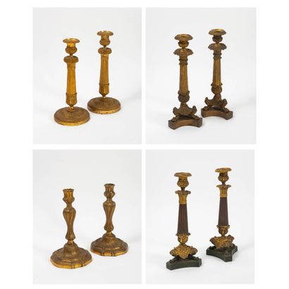 
Four pair of gilded bronze or brass torches:




-...