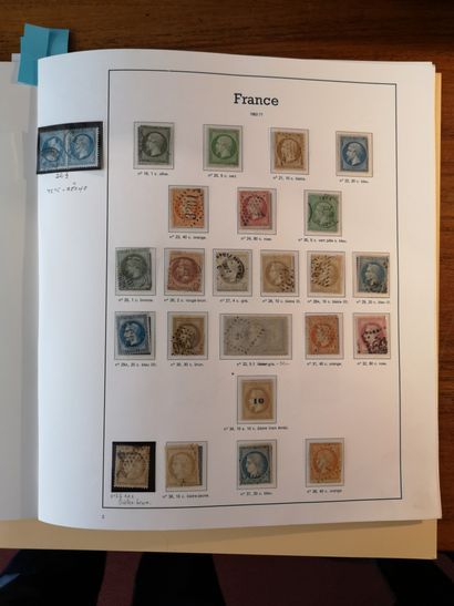 FRANCE, Emissions 1849/1900 
Collection de timbres neufs et oblitérés, tous états,...
