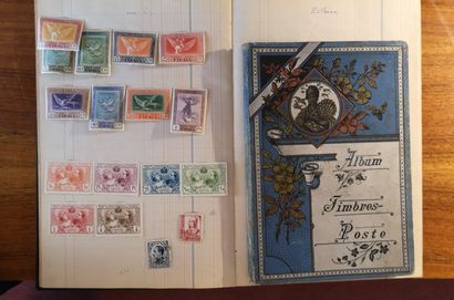 TOUS PAYS Emissions 1840/1940 7 binders containing low value stamps, mint and ca...