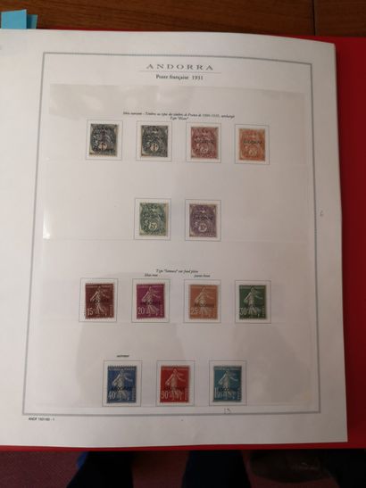 ANDORRE, Emissions 1931/2010 
Collection de timbres neufs principalement dont série...