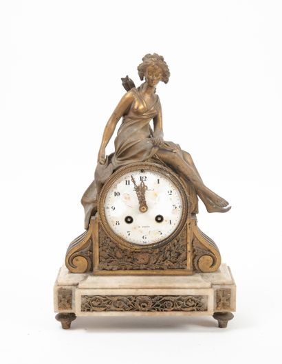 null 
Terminal clock.




Diane chasseresse, she is sitting on the case whose enamel...