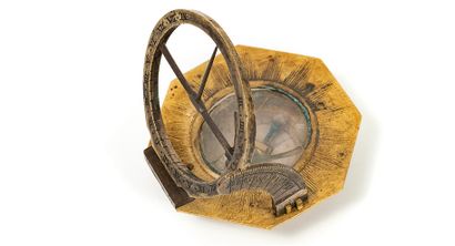 ALLEMAGNE Ludovicus Theodatus MULLER. 
Portable sundial, folding, called "Augbourg".
Square,...