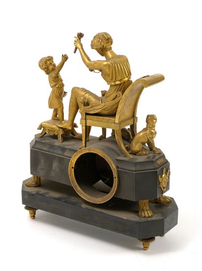 null 
HANGMAN 



The game of bilboquet.



In gilt bronze and black marble. A young...