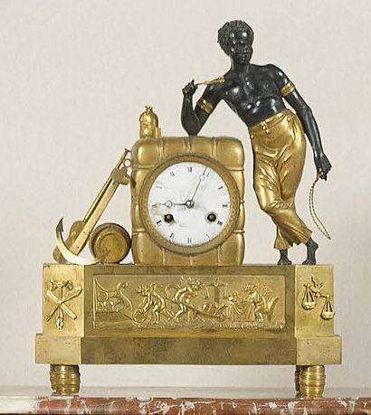 null 
The sailor clock (large model).



In black and gilt patinated bronze, representing...
