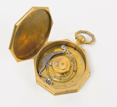 null 
SMALL ALCOVE CARTEL 



Octagonal in gilded brass. Tinned dial. Movement with...