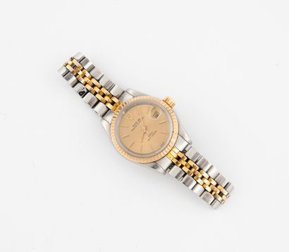 TUDOR, Princess Oysterdate Montre bracelet de dame en acier et en or jaune (750)....