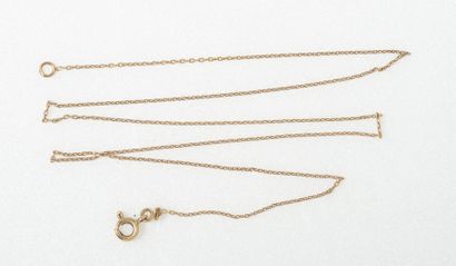 Fine necklace in yellow gold (750) with forçat...