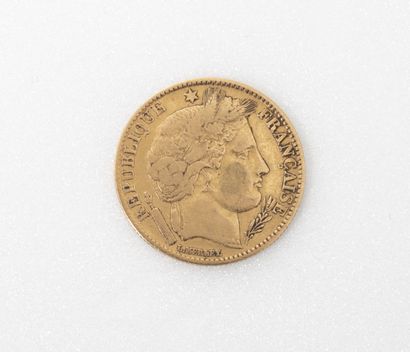 France Une pièce de 10 francs or, IIème République Paris, 1851.

Poids : 3,1 g. 

Usures...