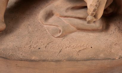 Jean-Baptiste CARPEAUX (1827-1875) Le Génie de la Danse n°1.
Terracotta proof.
Signed...
