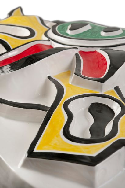 FERNAND LÉGER (1881-1955) & ROLAND BRICE (1911-1989) La grande flamme jaune, 1953.
Unique...