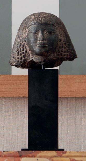 EGYPTE, Nouvel Empire (1552- 1070 av. J.-C.) Tête d'homme provenant d'une statue.
A...